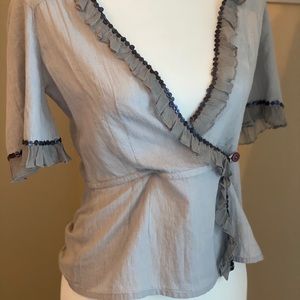 Free People Wrap Blouse size 6